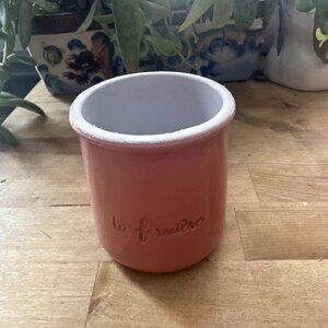 LA FERMIERE PINK YOGURT TERRA COTTA CUP POT 2.75L x 3"H
